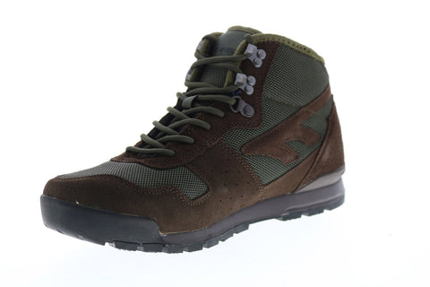 Hi-Tec Sierra Lite 53204 Mens Brown Suede Nylon Lace Up Hiking Boots