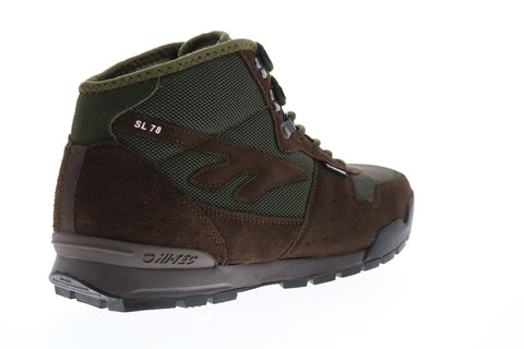 Hi-Tec Sierra Lite 53204 Mens Brown Suede Nylon Lace Up Hiking Boots