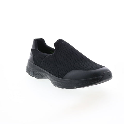 Skechers Go Walk 4 Incredible Mens Black Canvas Lifestyle Sneakers Shoes