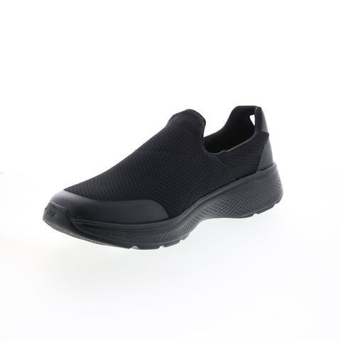 Skechers Go Walk 4 Incredible Mens Black Canvas Lifestyle Sneakers Shoes