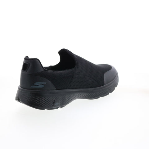 Skechers Go Walk 4 Incredible Mens Black Canvas Lifestyle Sneakers Shoes