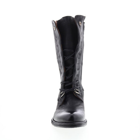 A.S.98 Opie 548213-201 Womens Black Leather Lace Up Casual Dress Boots