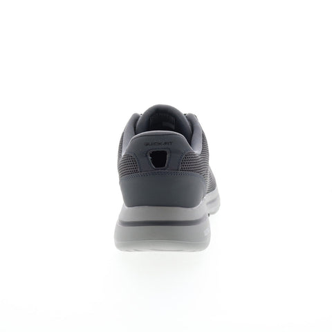 Skechers Go Walk 5 Demitass 55519 Mens Gray Canvas Lifestyle Sneakers Shoes