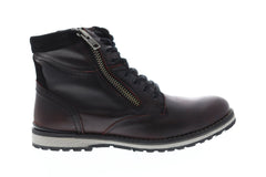 GBX Dern Plain Toe Mens Red Leather Work Lace Up Boots Shoes