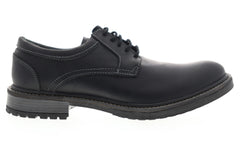 GBX Pyne 577311 Mens Black Leather Low Top Lace Up Plain Toe Oxfords Shoes