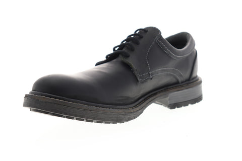 GBX Pyne 577311 Mens Black Leather Low Top Lace Up Plain Toe Oxfords Shoes