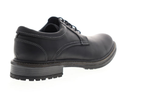 GBX Pyne 577311 Mens Black Leather Low Top Lace Up Plain Toe Oxfords Shoes