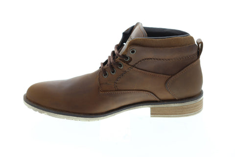 GBX Pinewood Mens Tan Leather Work Lace Up Boots Shoes