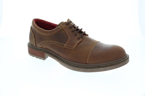 GBX Parker Cap Toe 577534 Mens Brown Leather Low Top Lace Up Oxfords Shoes