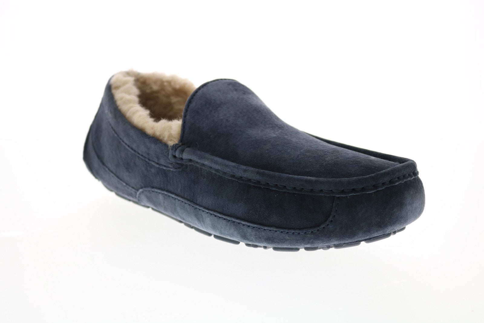 UGG Ascot 5775 Mens Blue Suede Lace Up Moccasin Slippers  display picture 1