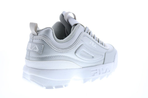 Fila Disruptor II Premium Metallic Womens Silver Lifestyle Sneakers Shoes
