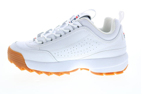 Fila Disruptor II Premium Womens White Synthetic Lifestyle Sneakers Shoes