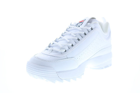 Fila Disruptor II Script Womens White Synthetic Lifestyle Sneakers Shoes