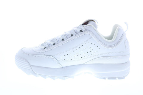 Fila Disruptor II Script Womens White Synthetic Lifestyle Sneakers Shoes
