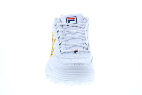 Fila Disruptor II Signature Womens White Synthetic Lifestyle Sneakers Shoes