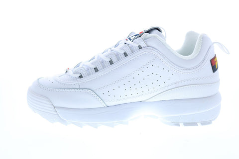 Fila Disruptor II Signature Womens White Synthetic Lifestyle Sneakers Shoes