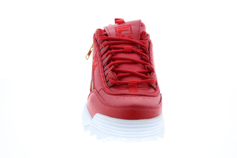 Fila Disruptor II Zipper Womens Red Synthetic Lifestyle Sneakers Shoes