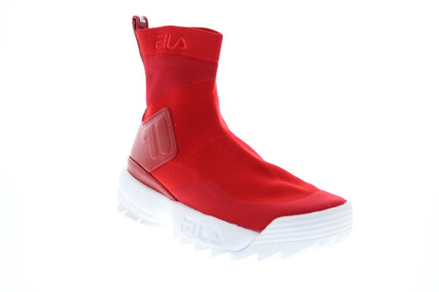 Fila Disruptor Stretch Womens Red Synthetic Lifestyle Sneakers Shoes