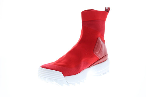 Fila Disruptor Stretch Womens Red Synthetic Lifestyle Sneakers Shoes