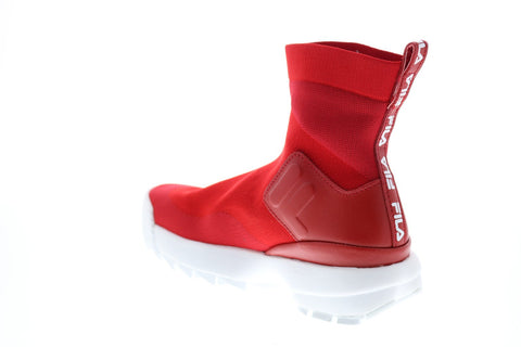 Fila Disruptor Stretch Womens Red Synthetic Lifestyle Sneakers Shoes