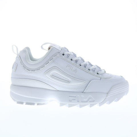 Fila Disruptor II Premium Repeat Womens White Lifestyle Sneakers Shoes