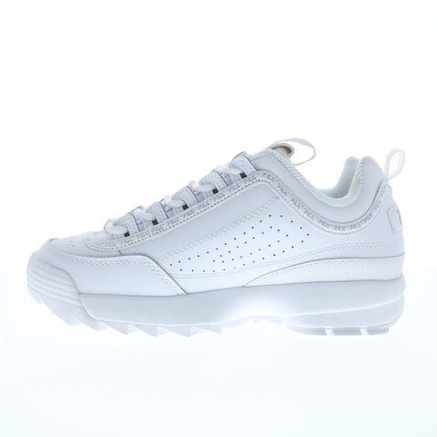 Fila Disruptor II Premium Repeat Womens White Lifestyle Sneakers Shoes