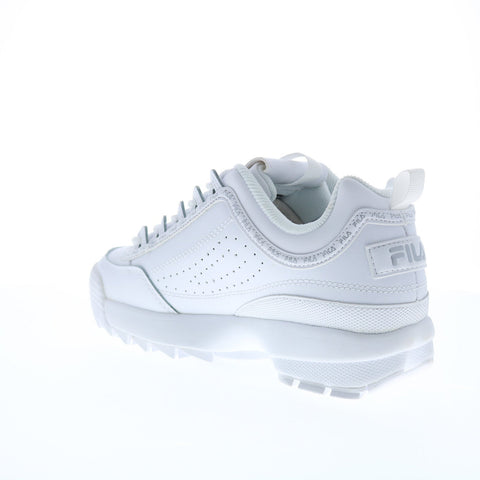 Fila Disruptor II Premium Repeat Womens White Lifestyle Sneakers Shoes