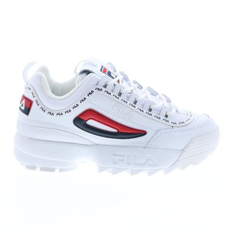 Fila Disruptor II Premium Repeat Womens White Lifestyle Sneakers Shoes