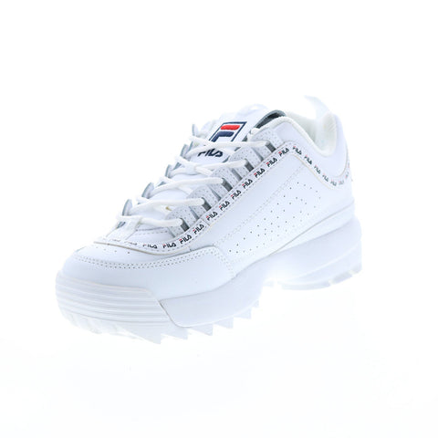 Fila Disruptor II Premium Repeat Womens White Lifestyle Sneakers Shoes