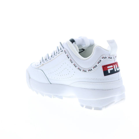 Fila Disruptor II Premium Repeat Womens White Lifestyle Sneakers Shoes