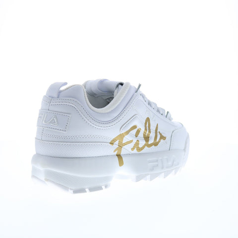 Fila Disruptor II Script 5FM00403-141 Womens White Lifestyle Sneakers Shoes