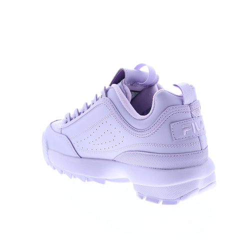 Fila Disruptor II Embroidery Womens Purple Leather Lifestyle Sneakers Shoes