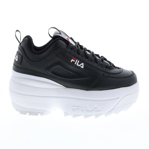 Fila Disruptor II Wedge 5FM00704-014 Womens Black Lifestyle Sneakers Shoes