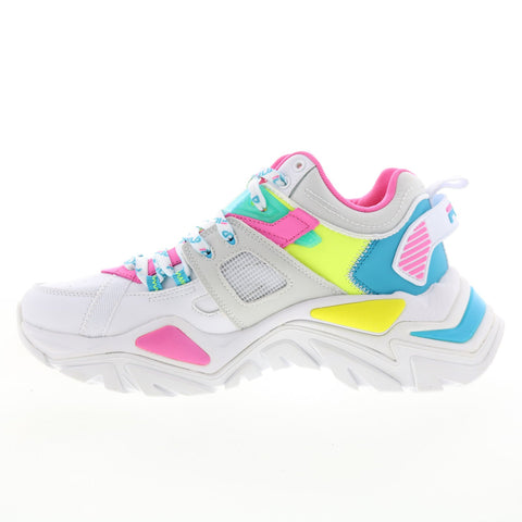 Fila Cage Mid Mixed Media 5RM01753-107 Womens White Lifestyle Sneakers Shoes