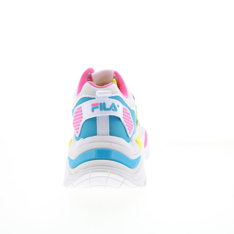 Fila Cage Mid Mixed Media 5RM01753-107 Womens White Lifestyle Sneakers Shoes
