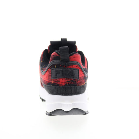 Fila Disruptor II Plaid 5XM00796-014 Womens Red Lifestyle Sneakers Shoes