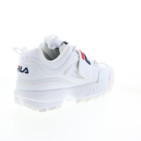 Fila Disruptor II Applique Womens White Leather Lifestyle Sneakers Shoes