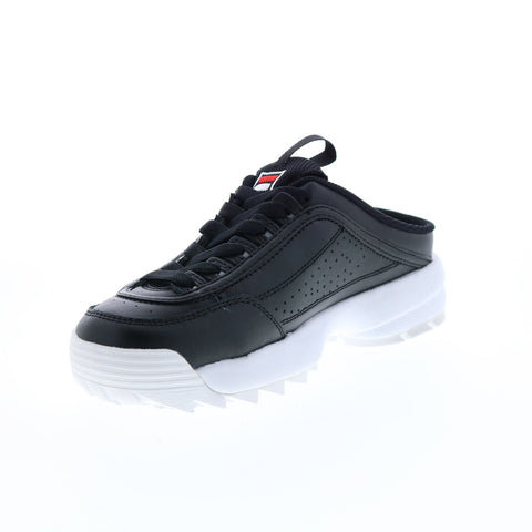 Fila Disruptor II Mule 5XM00815-014 Womens Black Leather Slippers Shoes