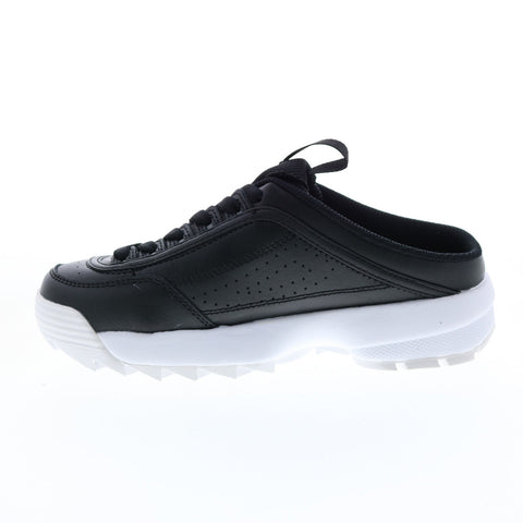 Fila Disruptor II Mule 5XM00815-014 Womens Black Leather Slippers Shoes