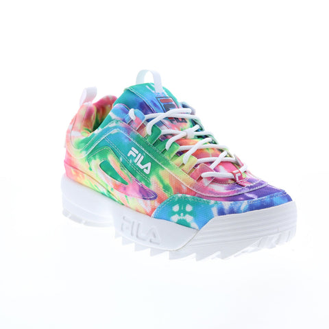 Fila Disruptor II Tie Dye 5XM00819-775 Womens Blue Lifestyle Sneakers Shoes