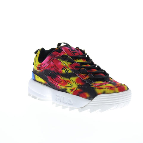 Fila Disruptor II Dark Tie Dye Womens Black Lifestyle Sneakers Shoes