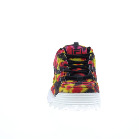 Fila Disruptor II Dark Tie Dye Womens Black Lifestyle Sneakers Shoes