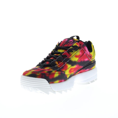 Fila Disruptor II Dark Tie Dye Womens Black Lifestyle Sneakers Shoes