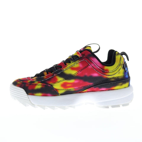 Fila Disruptor II Dark Tie Dye Womens Black Lifestyle Sneakers Shoes