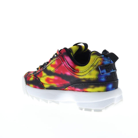 Fila Disruptor II Dark Tie Dye Womens Black Lifestyle Sneakers Shoes