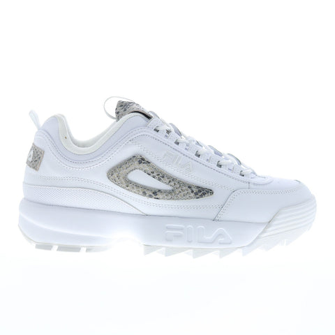 Fila Disruptor II Snake 5XM01137-101 Womens White Lifestyle Sneakers Shoes