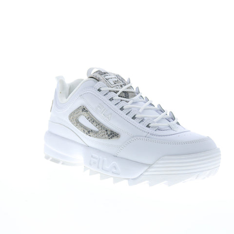 Fila Disruptor II Snake 5XM01137-101 Womens White Lifestyle Sneakers Shoes