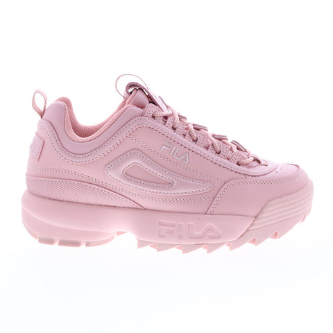 Fila Disruptor II Patent Flag Womens Pink Leather Lifestyle Sneakers Shoes