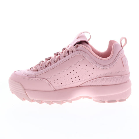 Fila Disruptor II Patent Flag Womens Pink Leather Lifestyle Sneakers Shoes