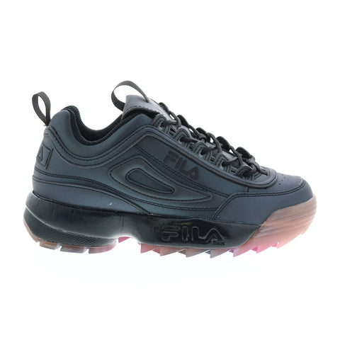 Fila Disruptor II Phaseshift Womens Black Lace Up Lifestyle Sneakers Shoes